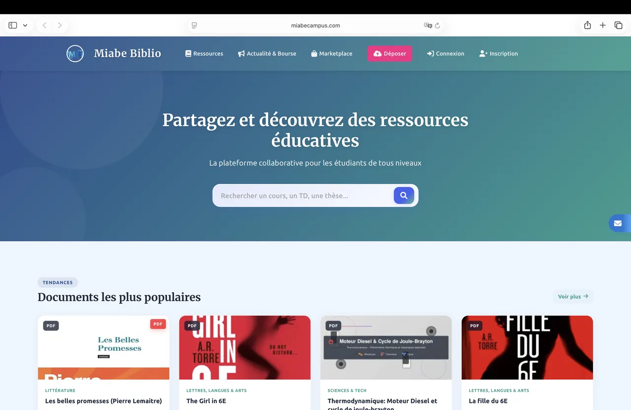 MiabeCampus — plateforme e-learning GILBAK DIGITAL